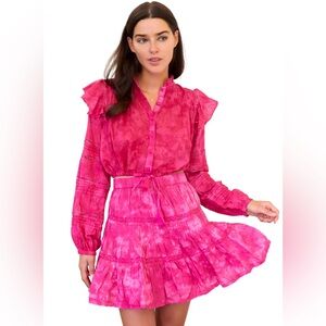 Allison NY Andrea Blouse Pink Garment Dye NWT
